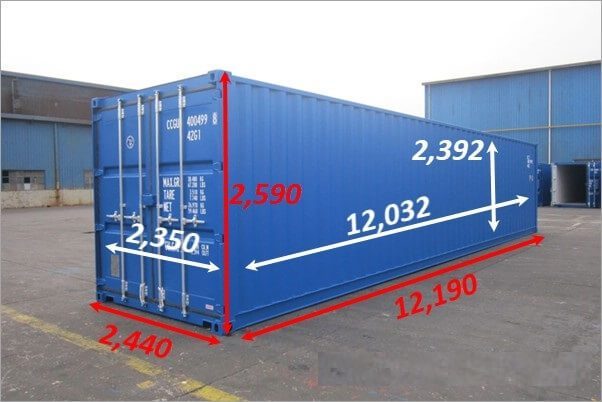 Bật Mí Tiêu chuẩn kích thước Container 40 Feet